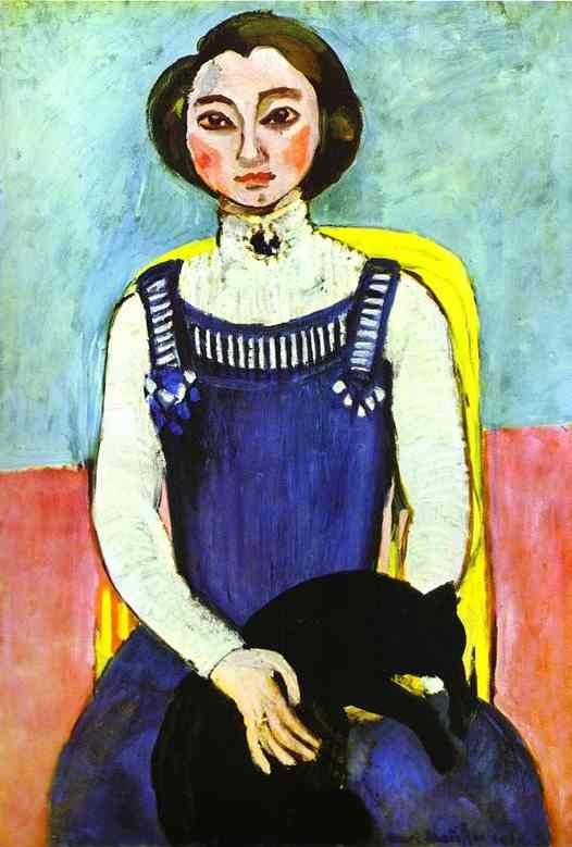 Henri Matisse - Girl with A Black Cat 1910